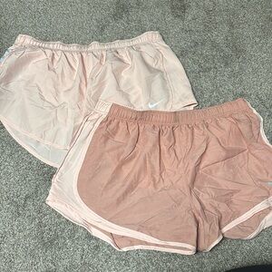 (2) Pink Nike running shorts